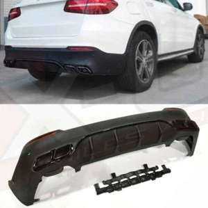 FOR MERCEDES GLC CLASS X253 REAR BUMPER WITH DIFFUSER & TAIL PIPES 2015-2019 - Picture 1 of 7