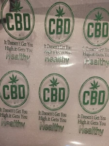 100  VINYL transfer stickers FOR CUPS TUMBLERS MUGS  vape  SMOKE SHOP  cbd shop - Picture 1 of 3