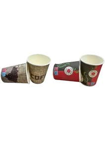 Kaffeebecher (7 oz / 180 ml) Einweg-Pappbecher Kaffee Coffee-to-Go in 2 Designs - Picture 1 of 12