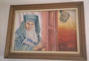 Abdessalam wad. Canvas Oil Painting. The Old Moroccan Women. 29''x20.8'' - Picture 1 of 11