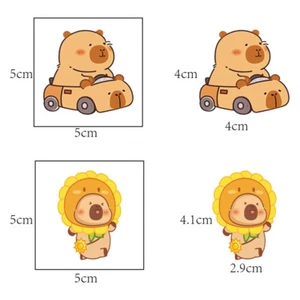 20Pcs/Set New Capybara Temporary Tattoo Stickers Cute Guinea Pig Cartoon Tattoo - Picture 1 of 5