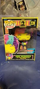 NEW - BLACKLIGHT Funko Pop! Rocks: ☆JIMI HENDRIX☆ #239 Fall Convention EXCLUSIVE - Picture 1 of 4