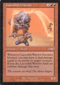 LACCOLITH WARRIOR 90/143 NEMESIS MTG MAGIC MP (yourdeckbuilder) - Picture 1 of 1