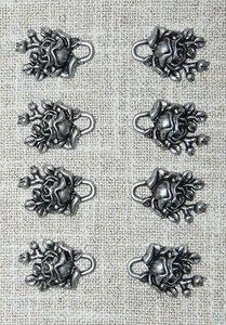 8 BODICE HOOKS / EYELETS, Roses, Dirndl, Trachten, Bavarian, Oktoberfest - Picture 1 of 2