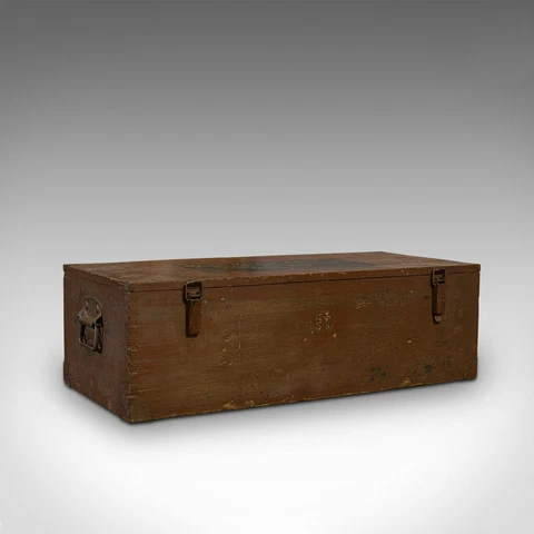 Large Vintage Carriage Chest, Welsh, Pine, Linen Trunk, 20th Century, C.1950 Cover