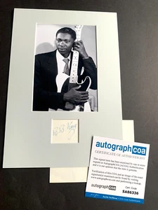 B.B. KING (†2015) Autógrafo Picaporte 20x30 firmado en persona + ACOA SA86336 - Imagen 1 de 2
