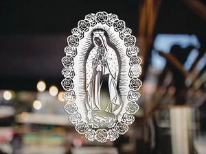 Decal Car Window, Virgen De Guadalupe. Glass/Window/Plastic/Ceramic/Metal USE. - Picture 1 of 5
