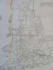 Anglo-Saxon England Britannia Saxonica 1732 engraved historical map