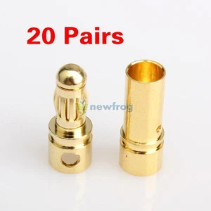 SN9F 40x 3.5mm Gold-plated Bullet Banana Plug Connector RC Battery - Picture 1 of 3
