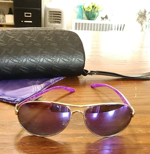 Oakley Tie Breaker Sunglasses Polished Chrome with Violet Polarized - 4108-10 - Picture 1 of 17