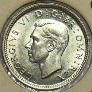Great Britain 1943 6 Pence/Sixpence UNC 240734 combine shipping - Picture 1 of 2