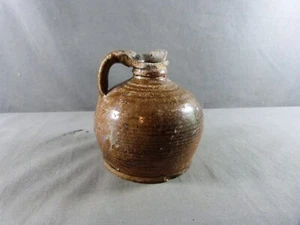 Small french antique stoneware jug from Puisaye, France 19th century, rustic - Picture 1 of 7