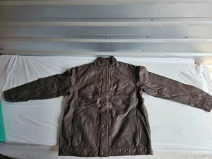 NEW The Territory Ahead Santa Barbara Leather Coat Jacket Lined Men’s L/T - Picture 1 of 20