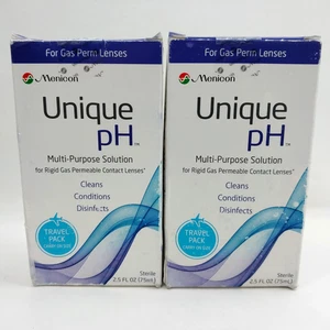 2x - Menicon Unique pH Confezione da viaggio 2,5 oz - Foto 1 di 6