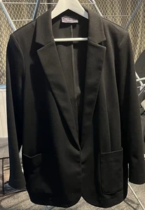 Marks And Spencer Relaxed Fit Blazer Black Size 20 - Picture 1 of 2