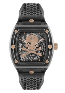Philipp Plein Grey Mens Analog Gray Watch The $keleton Crystal PWPTA0424 - Picture 1 of 5