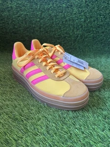 Adidas Originales Gazelle Bold IG4387 Zapatos Para Mujer Amarillo Lúcido Rosa 9.5 NUEVO - Imagen 1 de 9