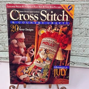 Cross Stitch & Country Crafts Magazine July/August 1994 Christmas Stocking - Picture 1 of 7