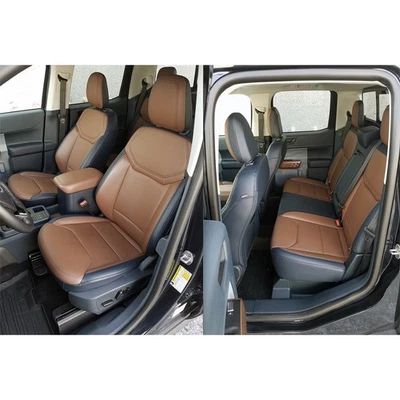 FUNDAS DE ASIENTO DE CUERO PERSONALIZADAS MOTOPTES APTAS PARA CAMIONETA FORD MAVERICK 2022-2025 Foto 1 de 4