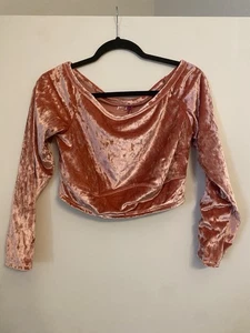 NWT Yitty Shaping Top Sz 1X Womens Pink Velvet Off The Shoulder Retro Shapewear - Picture 1 of 5