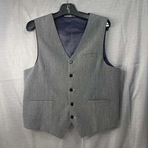Mens Grey Vintage Waistcoat Vest Sz 40 - Picture 1 of 15