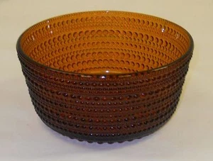 Oiva Toikka Iittala Kastehelmi Brown Salad Bowl 150mm 6" Finland  - Picture 1 of 1