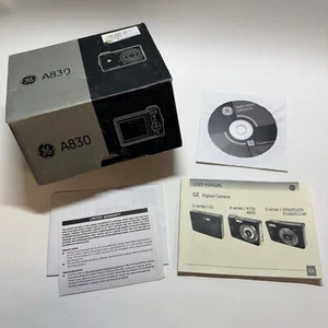 BOX + MANUAL ONLY For GE A830 8.0 Megapixel Digital Camera (NO CAMERA) - Picture 1 of 3