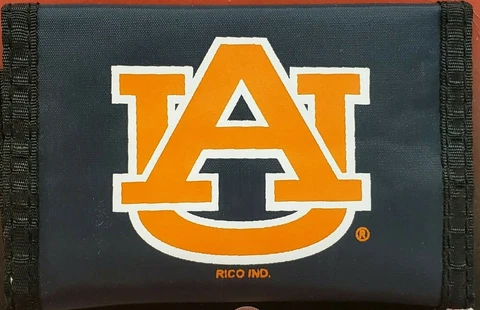 NCAA Auburn Tigers Nylon Tri-Fold Wallet, NEW Cover