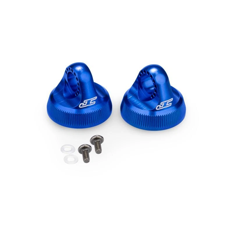 JConcepts Team Associated Fin Aluminum 13mm Blue Shock Cap (2pc) 27011 - Image 1 of 1