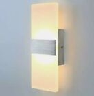 Lightess Modern Wall Sconces Dimmable 12W LED Lights Up Down Wall Lamp Silver 