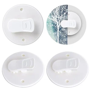 4 Pack Shower Curtain Clips with Water Guard, Self Adhesive Shower Curtain We... - Picture 1 of 8
