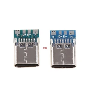 2 Pcs USB Type-C 16 Pin Female Solder USB Jack for Data Transmission Charging - Picture 1 of 8