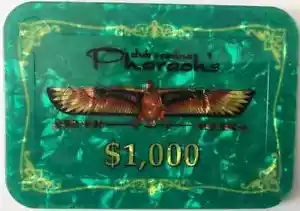 $1,000 PHARAOH'S CASINO POKER PLAQUE - Picture 1 of 1