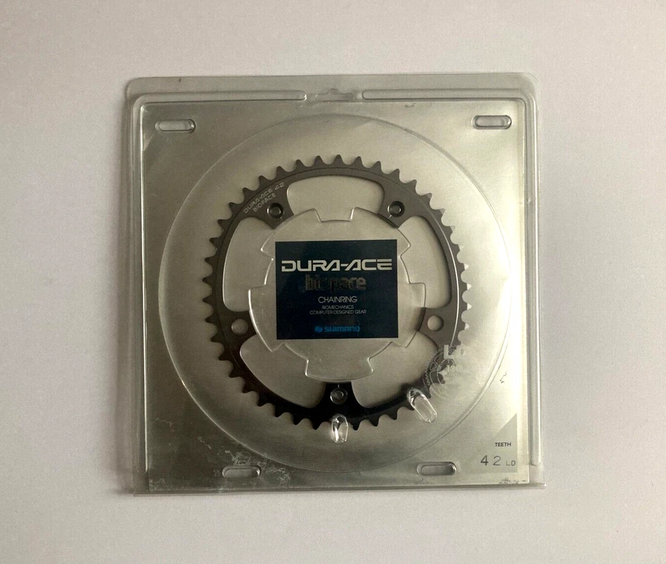 New Shimano Dura Ace Biopace Chainring 42t 130mm BCD Track NOS - Image 1 of 4