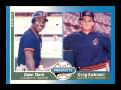 1987 Fleer Dave Clark Greg Swindell #644 Rookie RC Cleveland Indians - Image 1 of 2