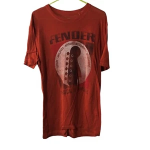 FENDER X LUCKY BRAND MUSIKINSTRUMENTE ROTES T-SHIRT HERREN MEDIUM - Bild 1 von 4
