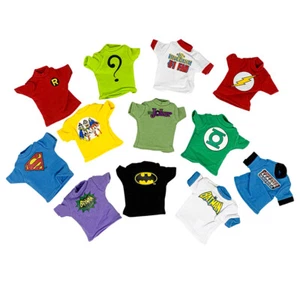 Set of 12 DC Comics Mini T-Shirts For 6-8 Inch Action Figures - Picture 1 of 1
