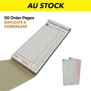 50x LARGE Order Docket Books Restaurant Books CARBONLESS & DUPLICATE 95x200mm - Picture 1 of 2