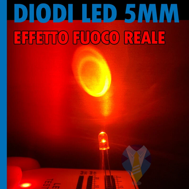 10 pezzi diodi diodo led EFFETTO FUOCO REALE diametro 5 mm natale presepe - Immagine 1 di 1