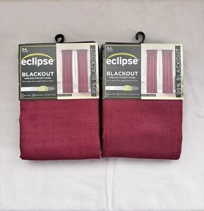 Eclipse Red Blackout Curtains Set of Two - Picture 1 of 4