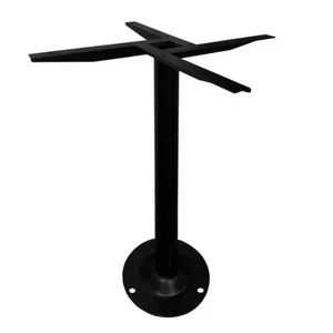 New Dining Table Base Bolt Down 700mm Black Center Pedestal Metal Legs Cafe Bar - Picture 1 of 5