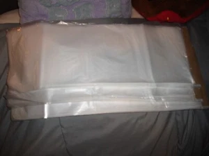poly newspaper bags, 300 ct. clear-silver. 7 1/2''x 21'' - Picture 1 of 1