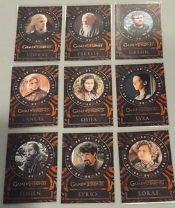 Game of Thrones Iron Anniversary Series 1 Complete Laser Set - 27 cards(odd #'s) - Picture 1 of 3