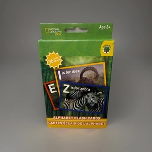 ALPHABET FLASH KARTEN, National Geographic Kinder, alle Alter 3+ Junge Mädchen Geschenk NEU! - Bild 1 von 2