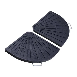 Outdoor Cantilever Offset Umbrella Base Stand Patio 2-Piece Fan-shape Heavy Duty - Picture 1 of 9