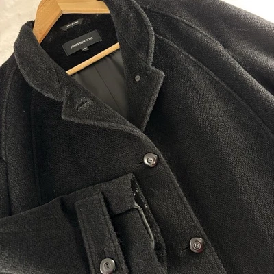 Jones New York Coat Womens 22W Alpaca Wool Blend Button Front Mid Length Black - Image 1 of 4