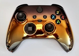 Custom Microsoft Wireless Xbox Series X/S Controller - Black Gold & Silver Fade - Picture 1 of 4