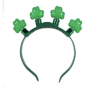 Spritz leuchtendes grünes Kleeblatt Stirnband, 1 Stück - Bild 1 von 3