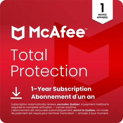 McAfee Total Protection 2026 | 1 Device | Direct from McAfee | Same Day Delivery - Image 1 of 4