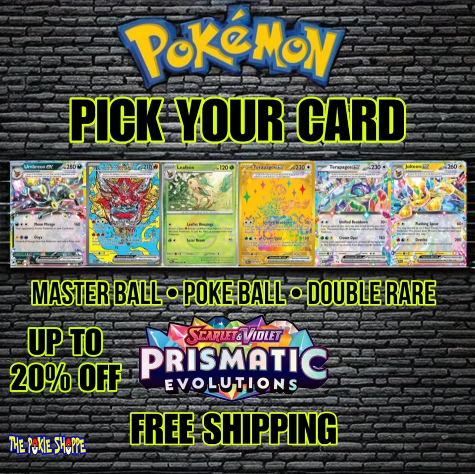 Pokemon Scarlet & Violet Prismatic Evolutions - Choose Your Card/Pick Card M/NM - Image 1 of 1